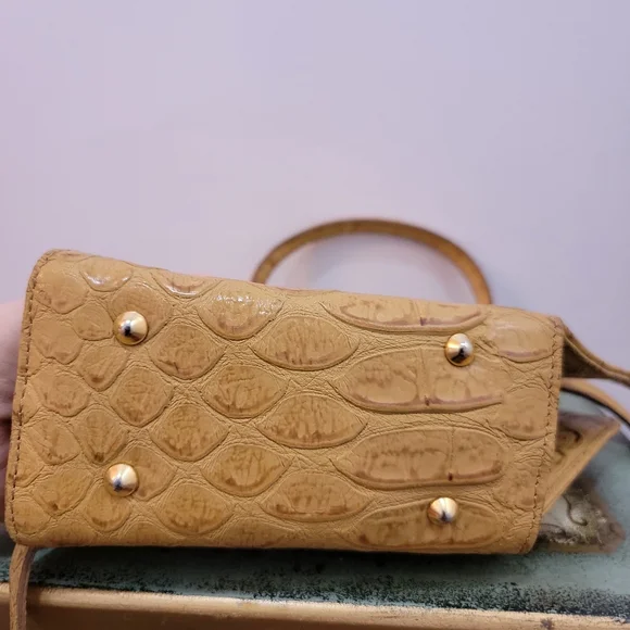 Sergio Cerruti Roma Vintage Avante Garde Mini Tan Leather Handbag - Picture 4 of 14